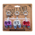 Typisch Hollands Clog key rings Discount Card - Red-White-Purple