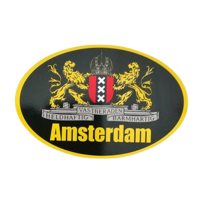 TTD Gifts Sticker oval - Amsterdam - City coat of arms
