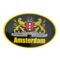 Typisch Hollands Aufkleber oval - Amsterdam - Stadtwappen