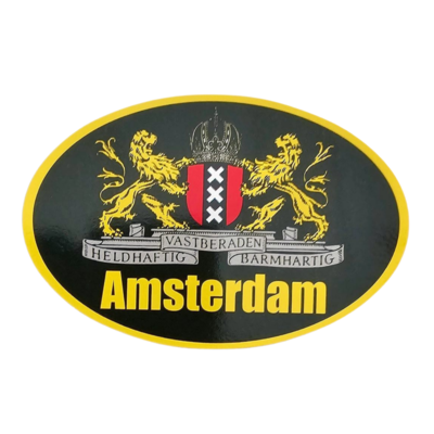 TTD Gifts Sticker ovaal - Amsterdam -Stadwapen