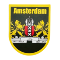 TTD Gifts Sticker bagde-vorm - Amsterdam - Zwart-Geel
