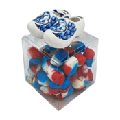 Typisch Hollands Souvenir box - Dutch candy and Delft blue wooden clogs.