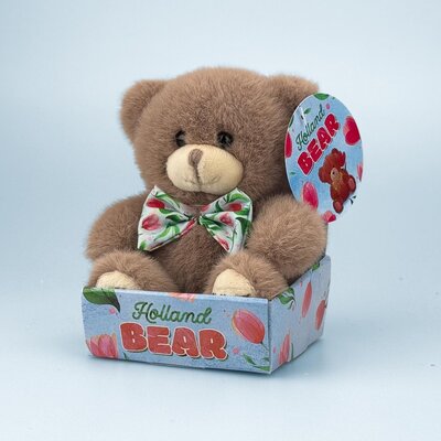 Matix Plush Holland bear - Brown - Tulips