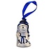 Typisch Hollands Set of 5 Delft blue Christmas tree hangers.