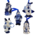 Typisch Hollands Set of 5 Delft blue Christmas tree hangers.