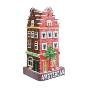 TTD Gifts Magneet gevelhuisje 3D - Hoekhuis Coffeeshop Amsterdam