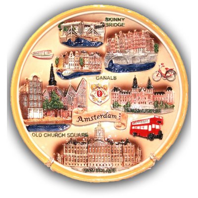 Typisch Hollands Wall plate "Highlights Amsterdam"