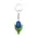 Typisch Hollands Mini-tulp sleutelhanger -blauw- met dubbel blad.