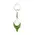 Typisch Hollands Mini tulip key ring - white - with double leaf.