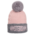 Robin Ruth Fashion Amsterdam Hat with Ball - Pink and Gray