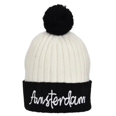 Robin Ruth Fashion Amsterdam Hat with Ball - White-Black