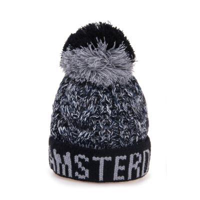 Robin Ruth Fashion Amsterdam Hat with Ball - Black-Grey