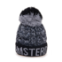 Robin Ruth Fashion Amsterdam Hat with Ball - Black-Grey