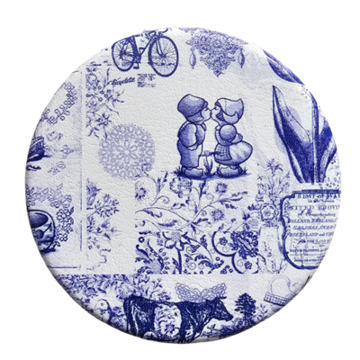 Typisch Hollands Spiegelbox - Rund - Delfter Blau