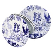 Typisch Hollands Spiegeldoosje - Rond - Delfts blauw