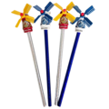 Typisch Hollands Pencils - red-white windmills 4 pieces