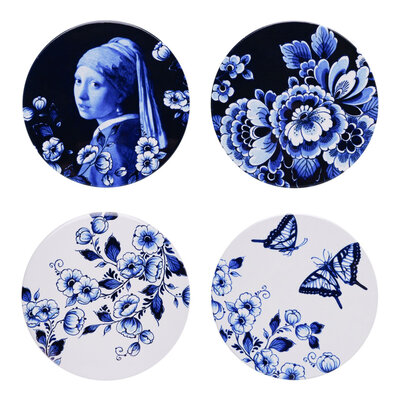 Heinen Delftware Luxuriöse Untersetzer – Day & Night 4er-Set