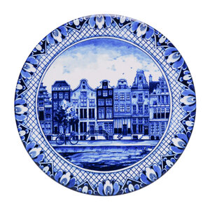 Heinen Delftware Pan coaster Canal houses