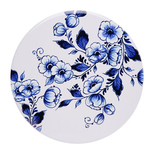 Heinen Delftware Pannenonderzetter Delfts blauwe bloemen