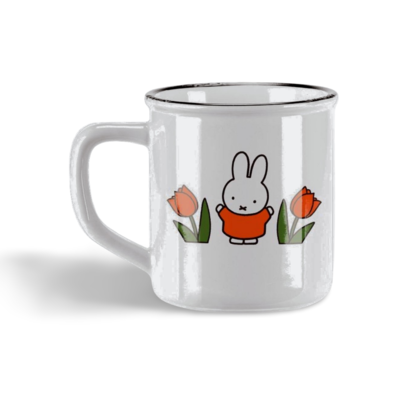 Nijntje (c) Mug Miffy - Retro - Miffy (tulips) - Orange