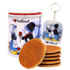 typisch-hollands-geschenkpakket Stroopwafels in einer Holland-Dose – mit Schlüsselanhänger Minimint-Dose