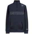Holland fashion Half zip sweater - Amsterdam - Dark blue with embroidery