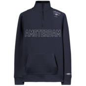 Fox Originals Pullover mit halbem Reißverschluss – Amsterdam – Dunkelblau mit Stickerei