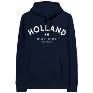 Holland fashion Hoodie – Holland – Blau mit Holland-Stickerei