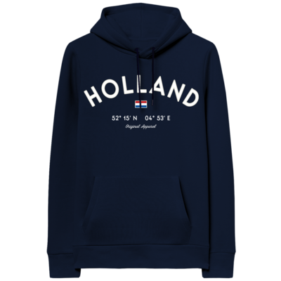 Holland fashion Hoodie - Holland - Blauw met borduring Holland