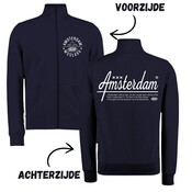 Holland fashion Pullover mit Reißverschluss – Amsterdam – Dunkelblau – 2 Seiten