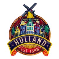 Typisch Hollands Magneet Vintage -Molens-Zaanse huizen