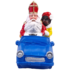 Typisch Hollands Sint en Piet in auto met cadeau`s