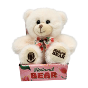 Typisch Hollands Plush Holland bear - White - Tulips