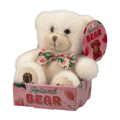Matix Plush Holland bear - White - Tulips