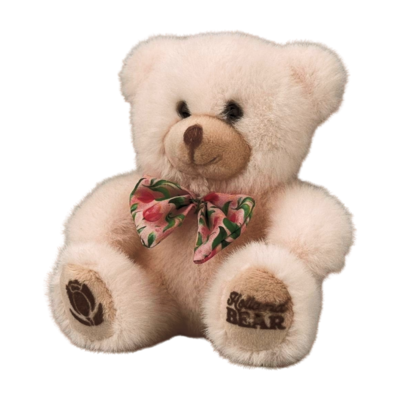 Typisch Hollands Plush Holland bear - White - Tulips