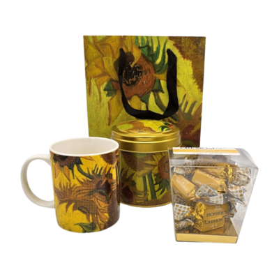 Typisch Hollands Gift set Van Gogh Mug and Tin Stroopwafels - and Chocolate box