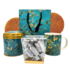 Typisch Hollands Geschenkset Van-Gogh-Becher – Dose Stroopwafels und Schachtel Schokolade – Mandelblüte