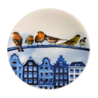 Typisch Hollands Magneet - blauw Holland - Stadsvogeltjes - Gevelhuisjes