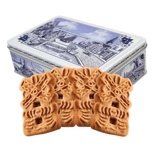 Typisch Hollands Tin of speculaas rectangular Delft blue