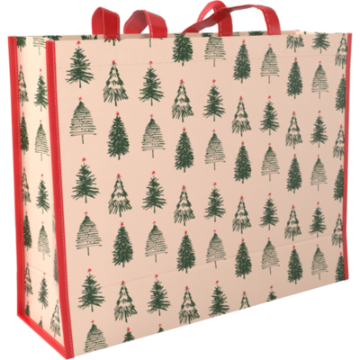 Typisch Hollands Luxe Shopper Kerst - Naturel-Kerstboommotief