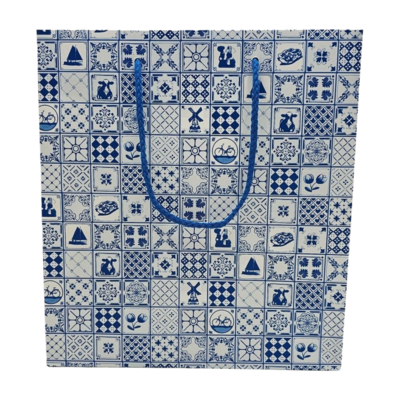 Typisch Hollands Gift bag Dutch decoration - Delft blue