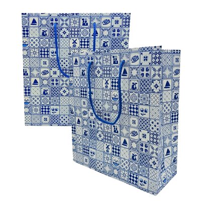 Typisch Hollands Gift bag Dutch decoration - Delft blue