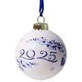 Heinen Delfts blauw Delft blue decorated Christmas ball 2025