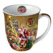 Typisch Hollands Christmas mug Santa Claus at the Christmas tree - gifts
