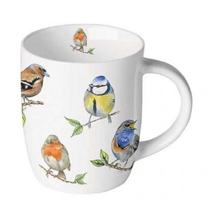 Typisch Hollands Mug small - Porcelain - Dutch birds (tits and finches)
