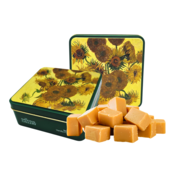 Typisch Hollands Vincent van Gogh blik Zonnebloemen- Vanille fudge 120 gram