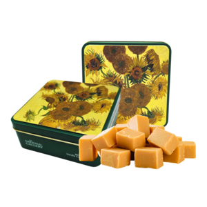 Typisch Hollands Vincent van Gogh Sonnenblumen-Dose – Vanille-Fudge, 120 Gramm
