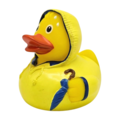 Typisch Hollands Rubber duck - in raincoat with umbrella