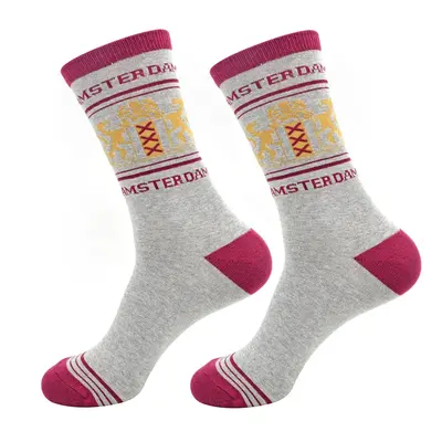Holland sokken Herrensocken – Grau – Wappen von Amsterdam