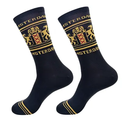 Holland sokken Men's socks - Black - Wapen van Amsterdam - size 41-46